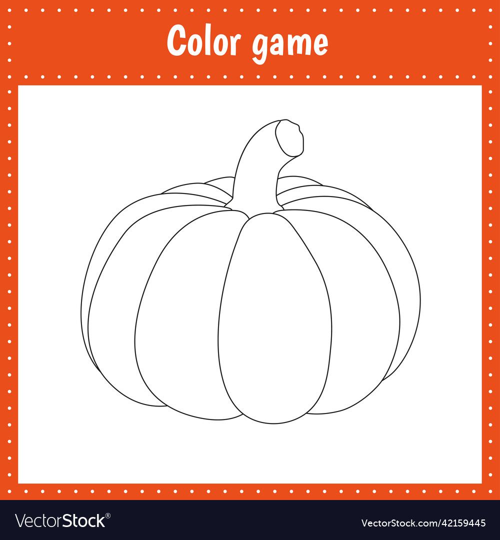 Coloring page of a pumpkin