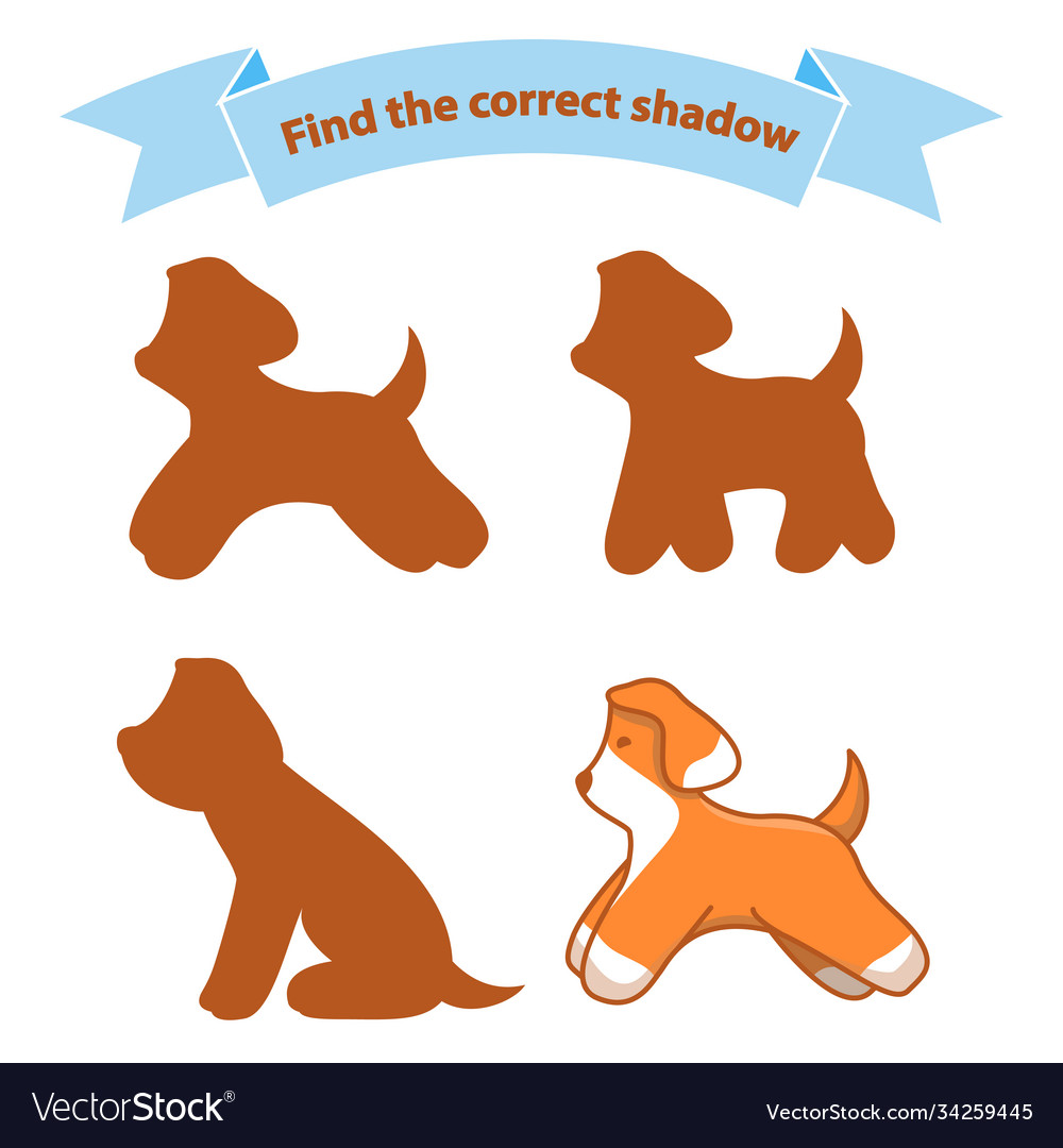 Find correct shadow dogeducational game