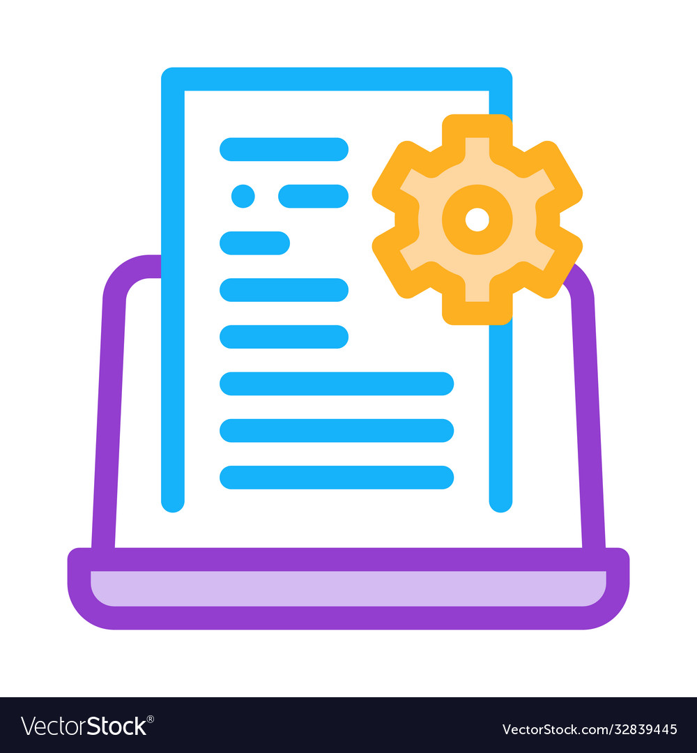 Front end technical tasks icon outline