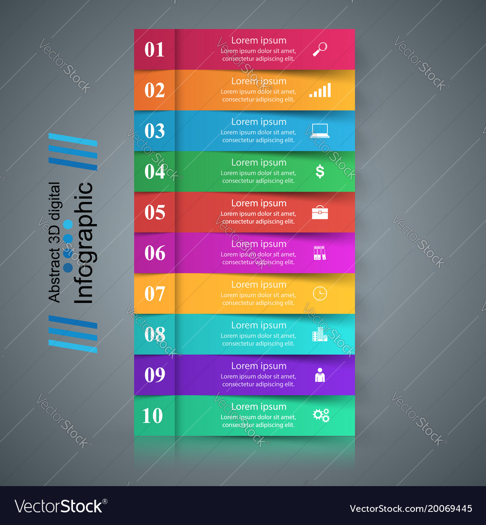 Infographic design list of 10 items