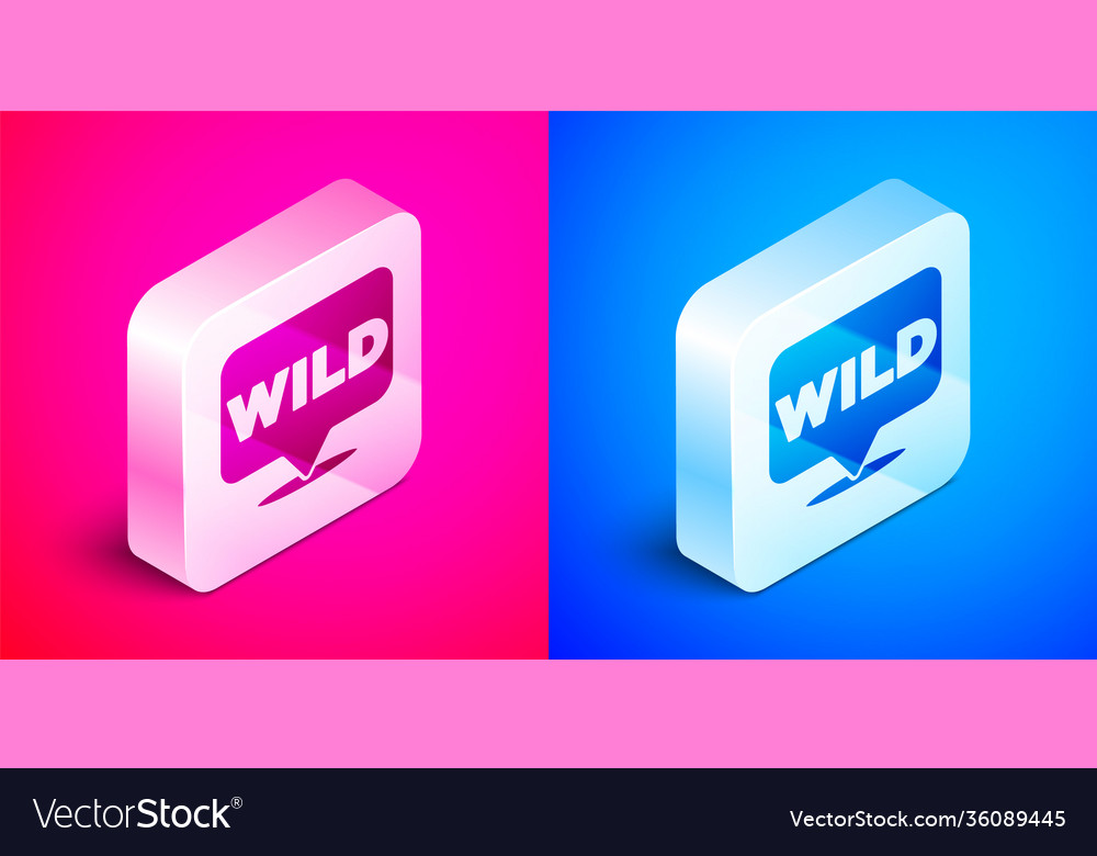 Isometric pointer to wild west icon isolated