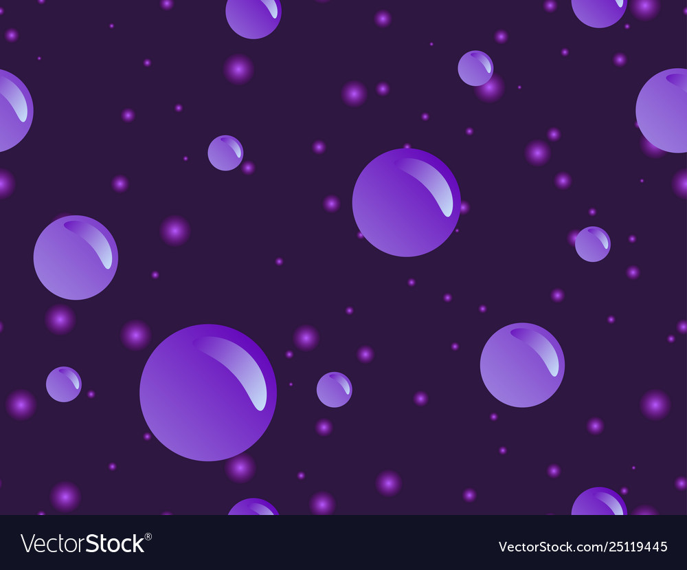 Seamless pattern with purple gradient balls