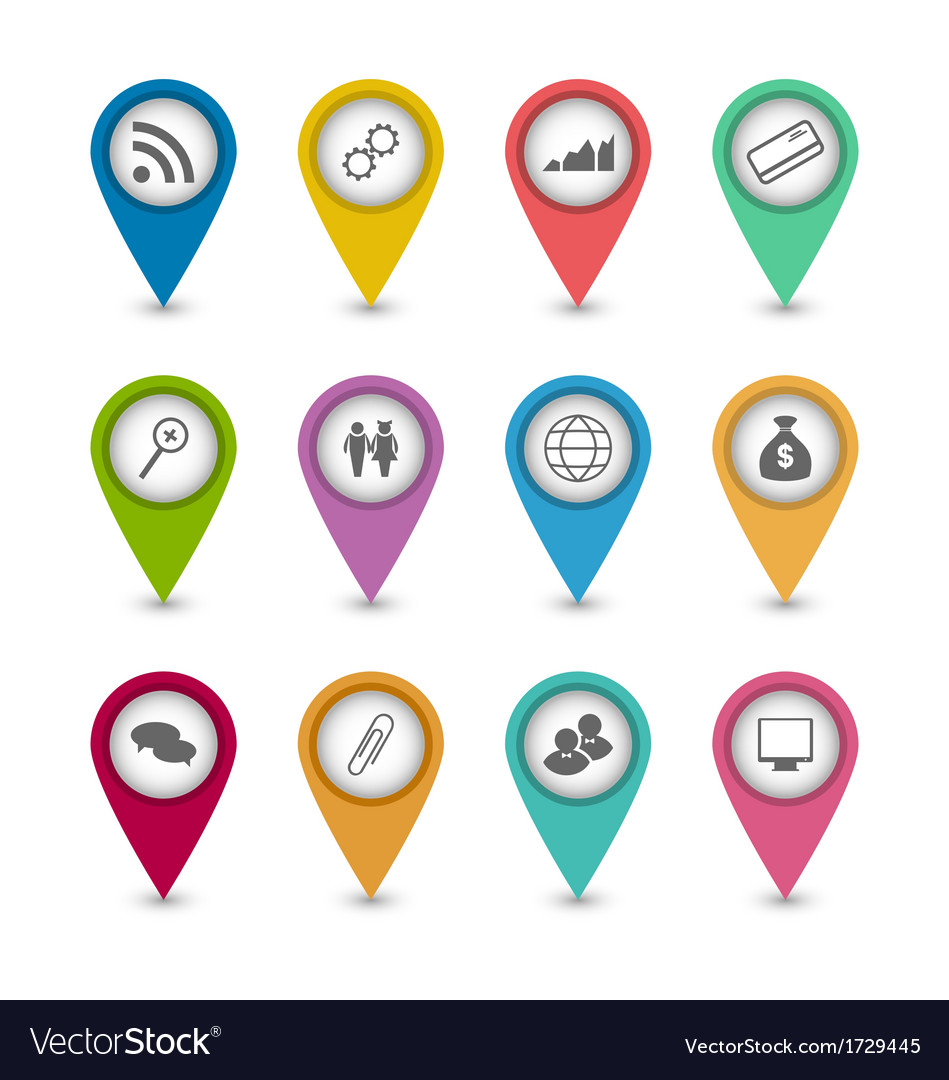 Set business infographics icons for design website