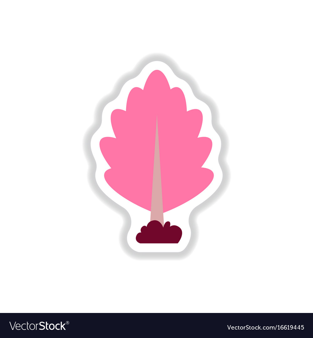 Set of labels with shadow tree icon