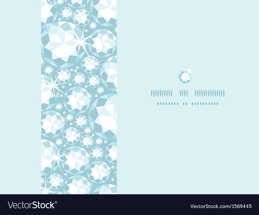 Shiny diamonds horizontal frame seamless pattern