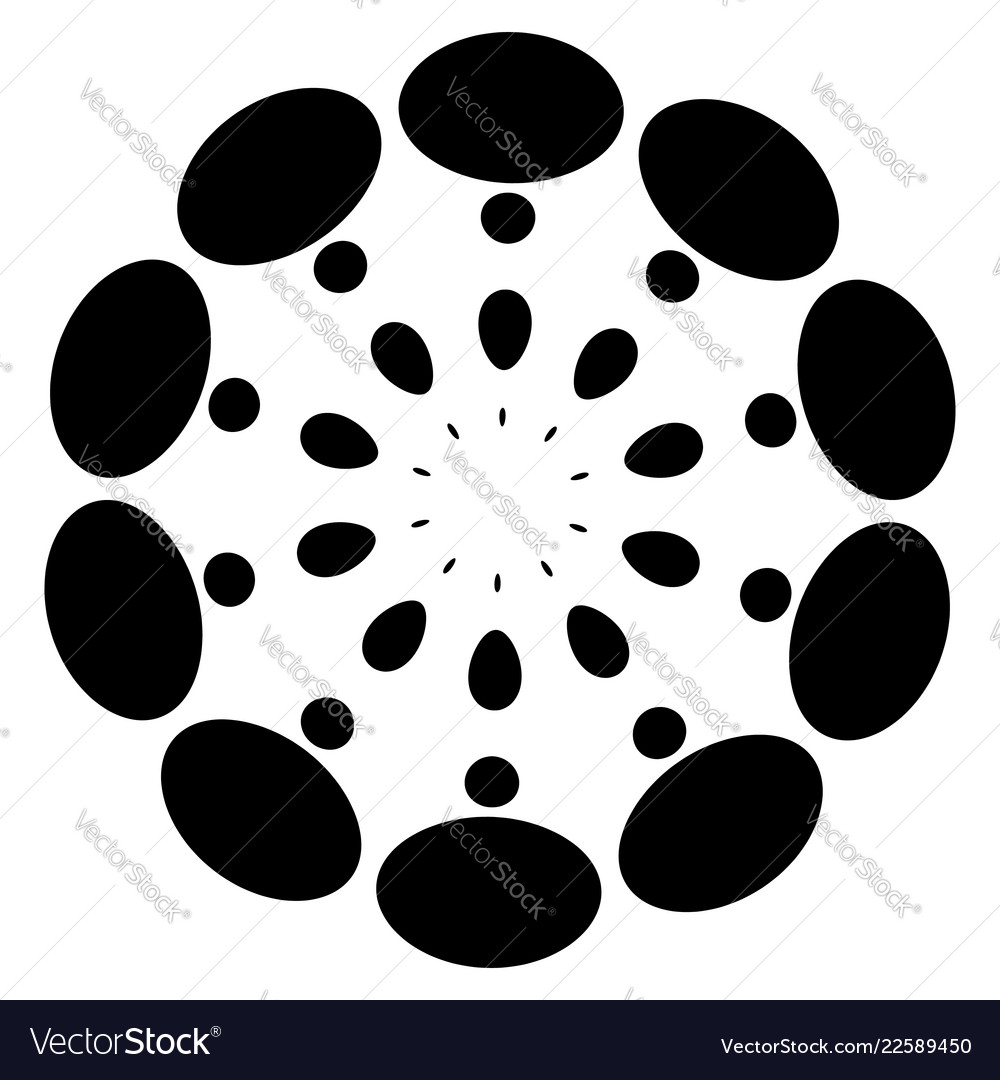 Abstract circular dotted element