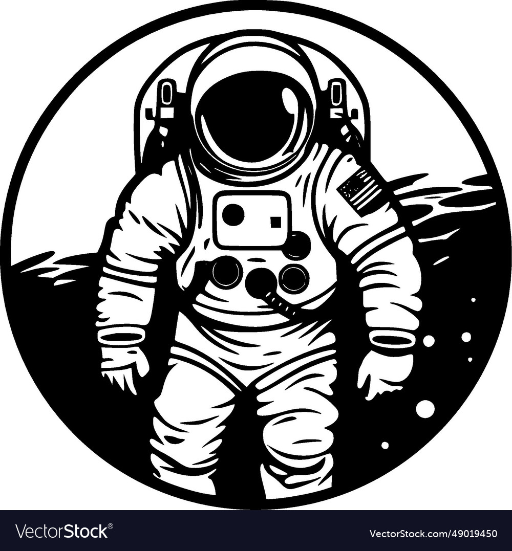 Astronaut - minimalist and simple silhouette