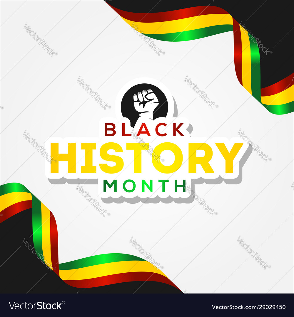 Black history month design for banner Royalty Free Vector