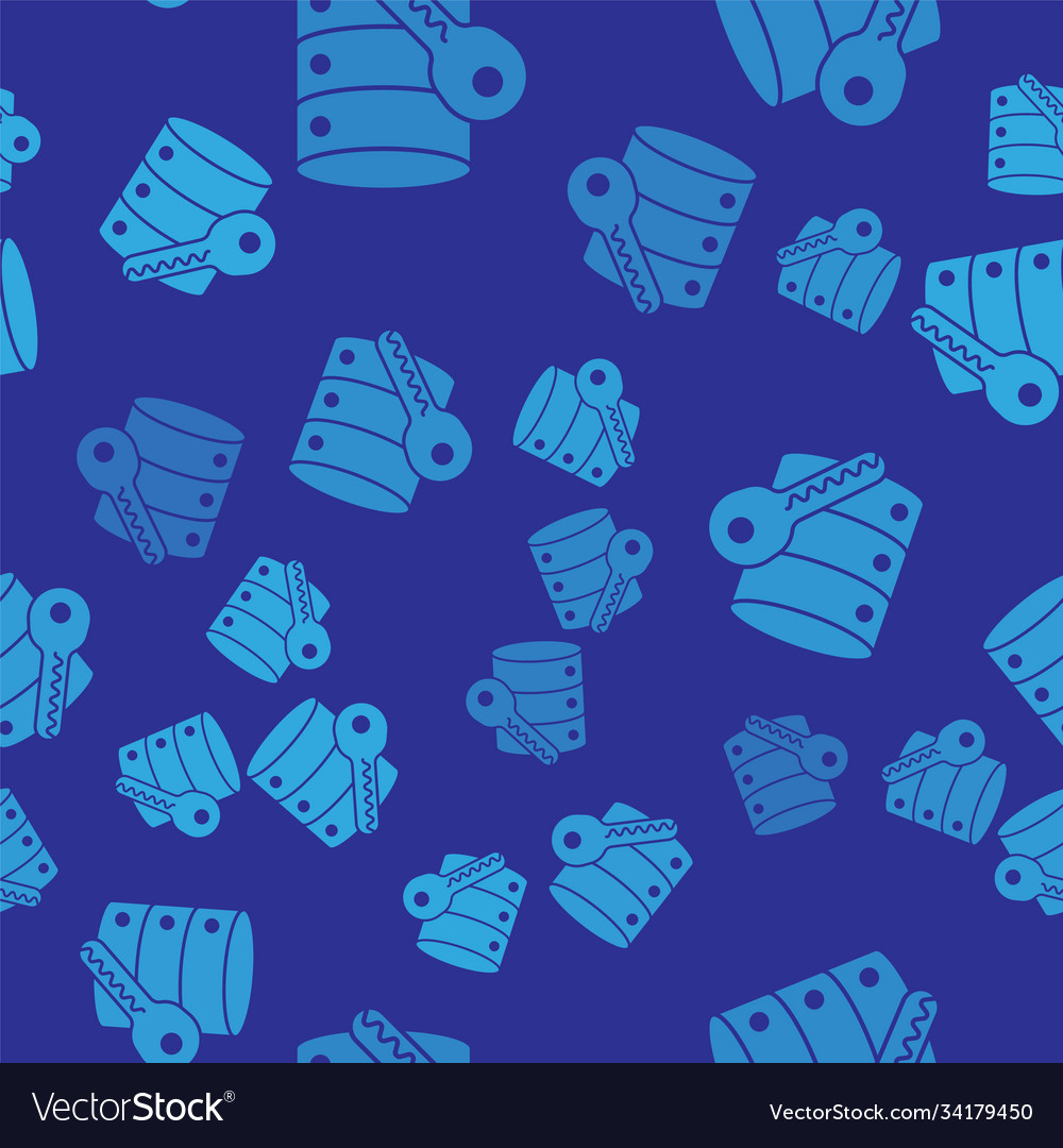 Blue server security with key icon isolated