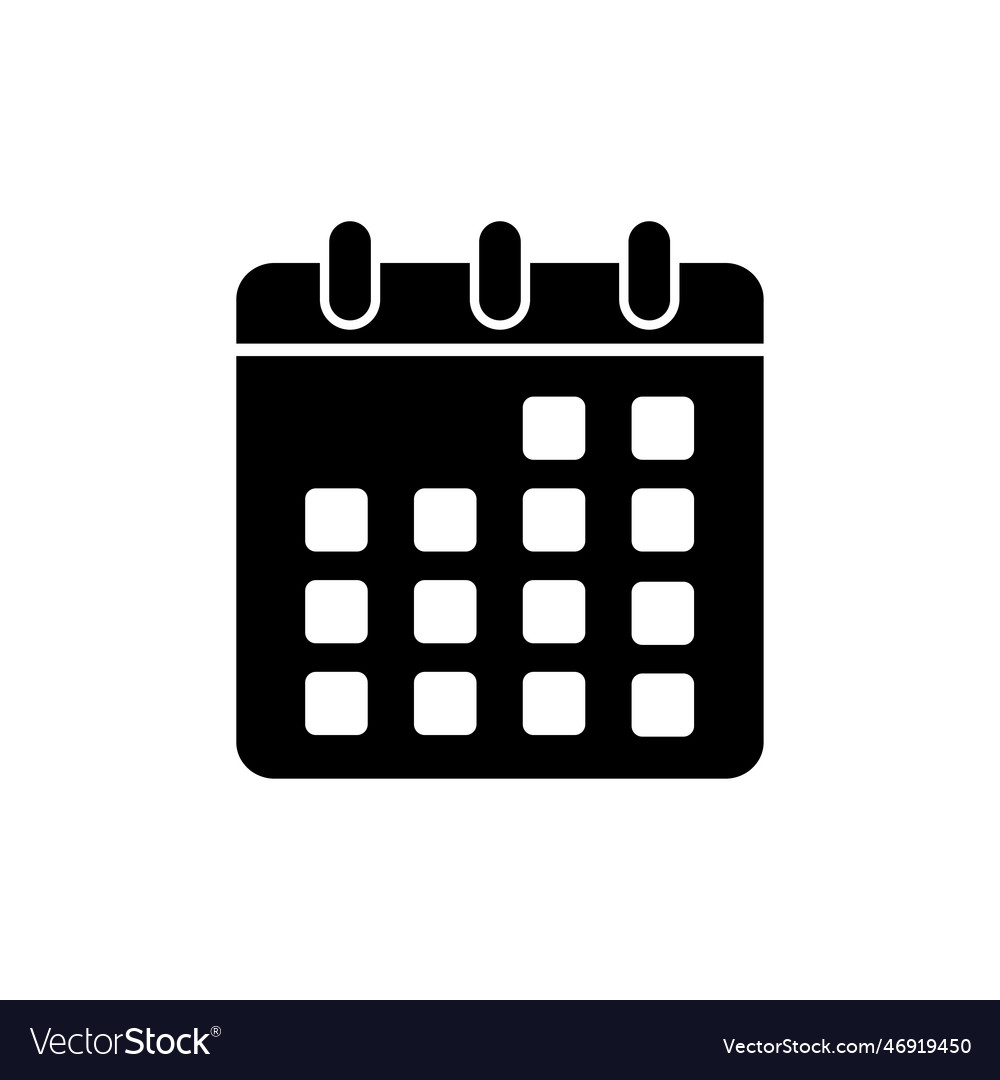 Calendar icon calender symbol Royalty Free Vector Image