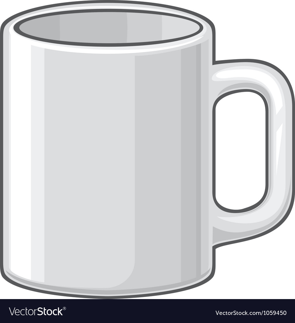 Coffee mug - white cup Royalty Free Vector Image