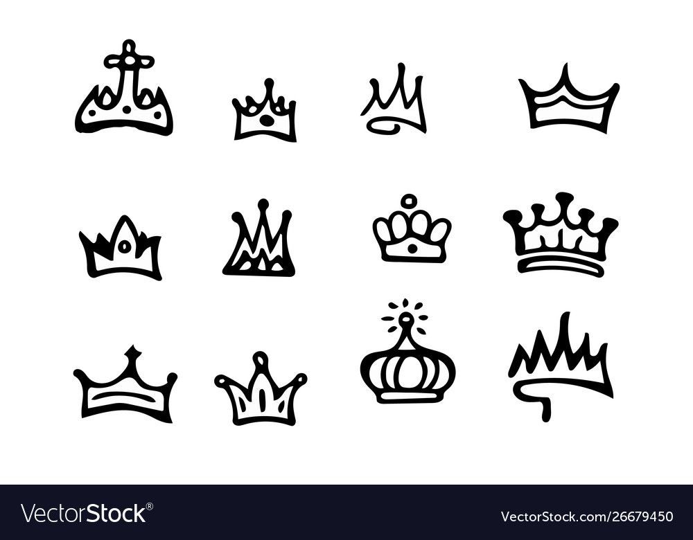 Crown logo graffiti Vector Image Crown logo graffiti