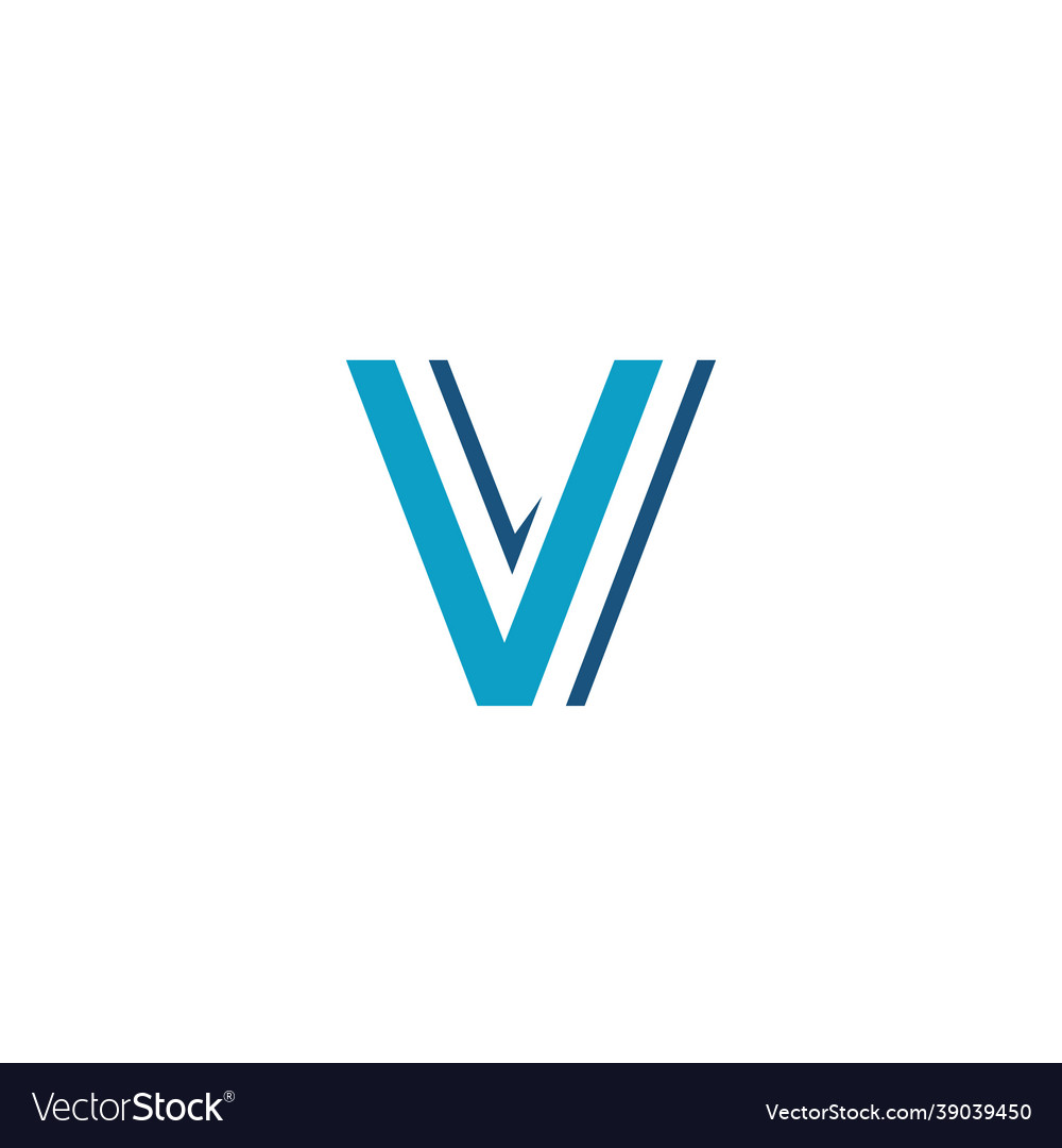 Double v template Royalty Free Vector Image - VectorStock