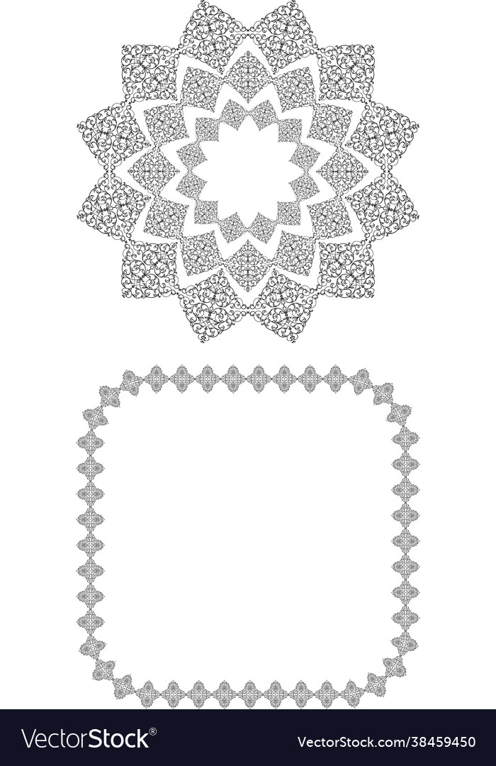 Drawing decorative round design element
