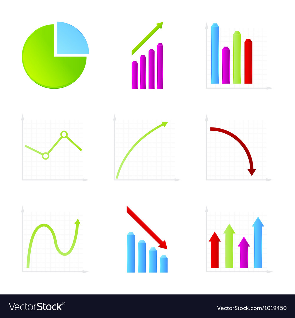 Graph Icon Set - Charts & Data
