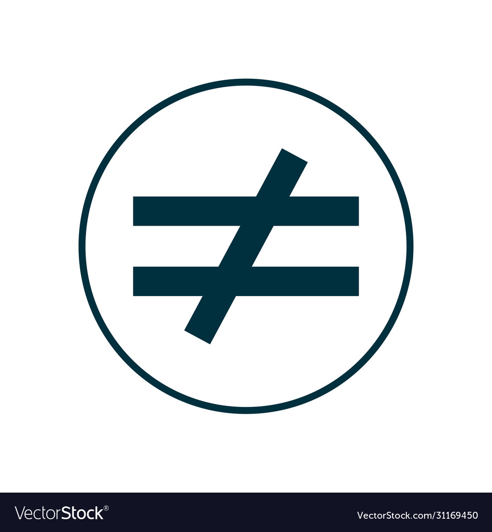 Inequality line style icon design