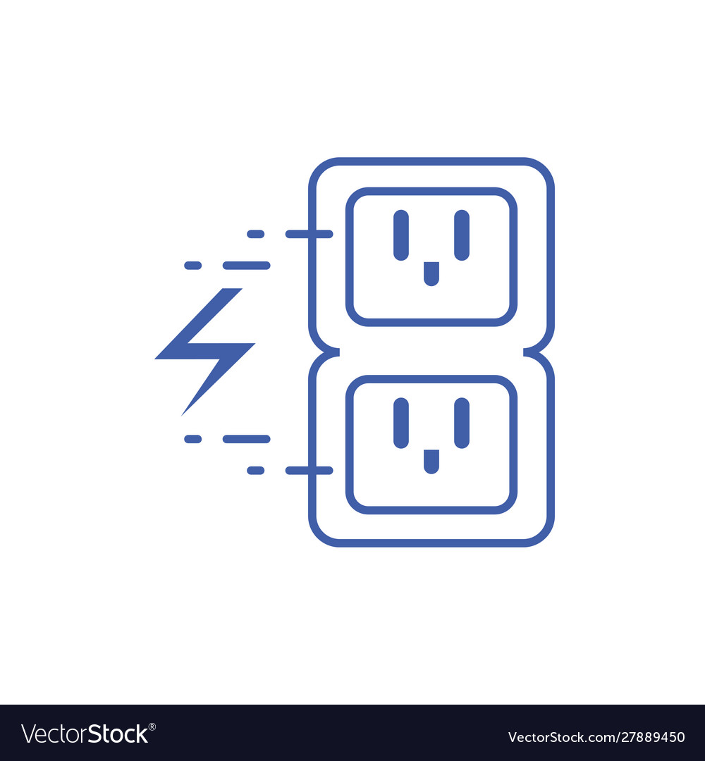 Isolierte Plug-Icon-Line-Design