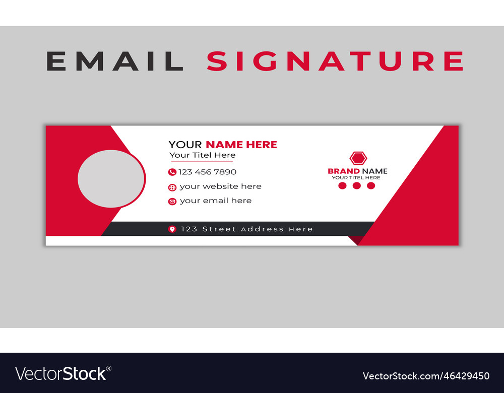 Modern creative business email signature Vector Image