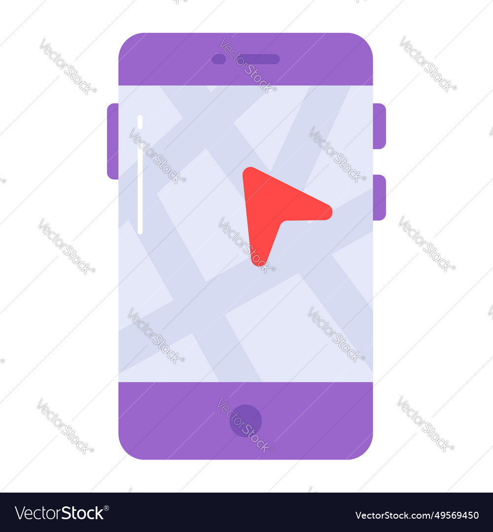 Navigation pin inside mobile denoting