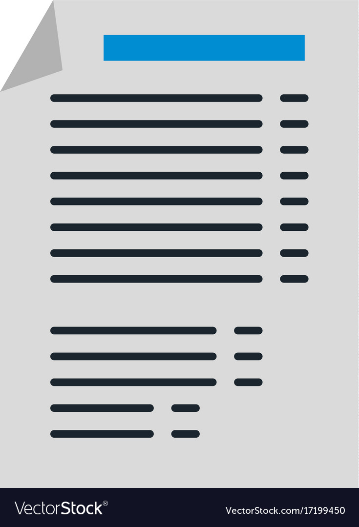 Paper document with lines icon image