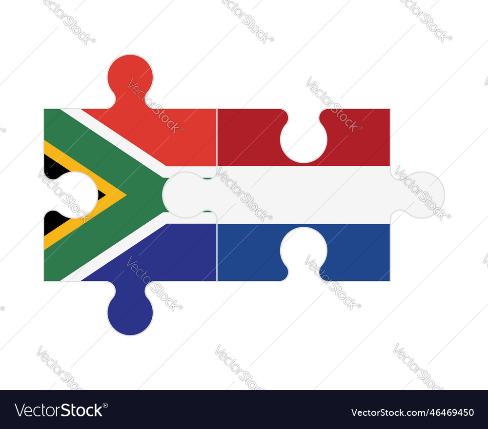 Puzzle of flags south africa and netherlands