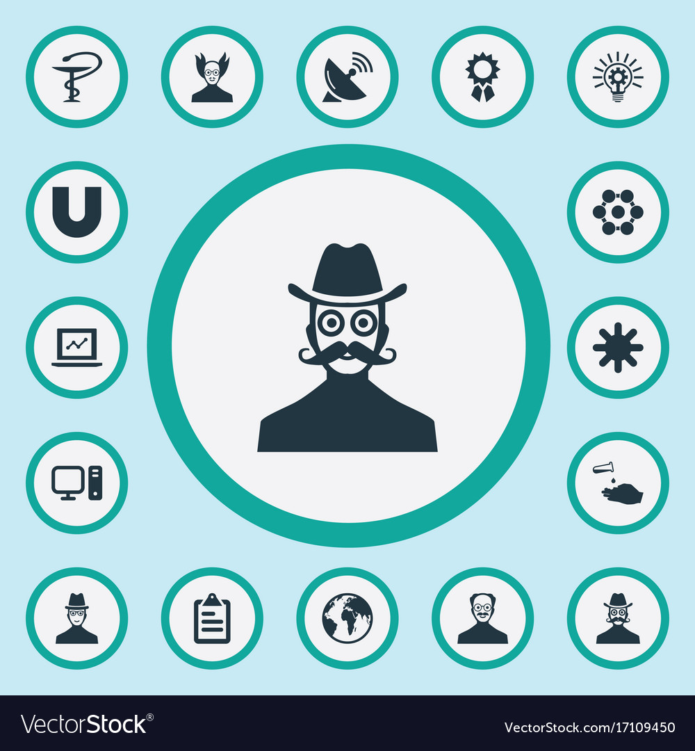 Set of simple science icons