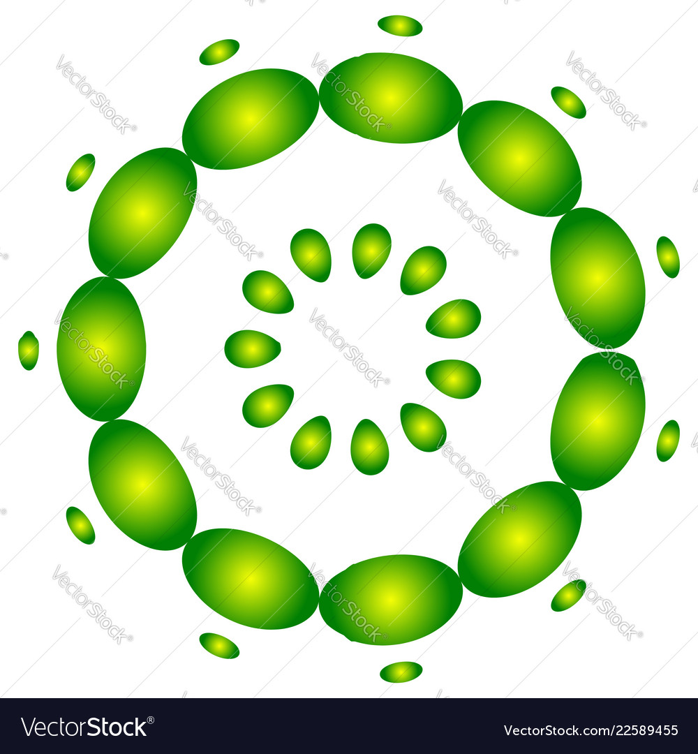 Abstract circular dotted element