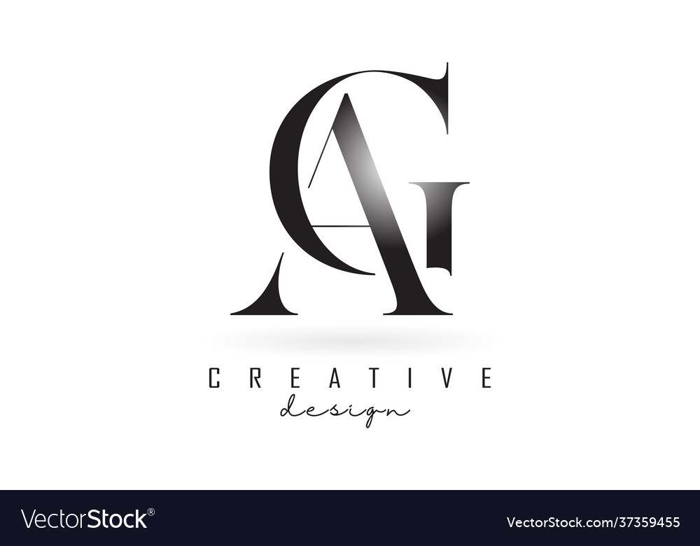 Ag a g letter design logo logotype concept