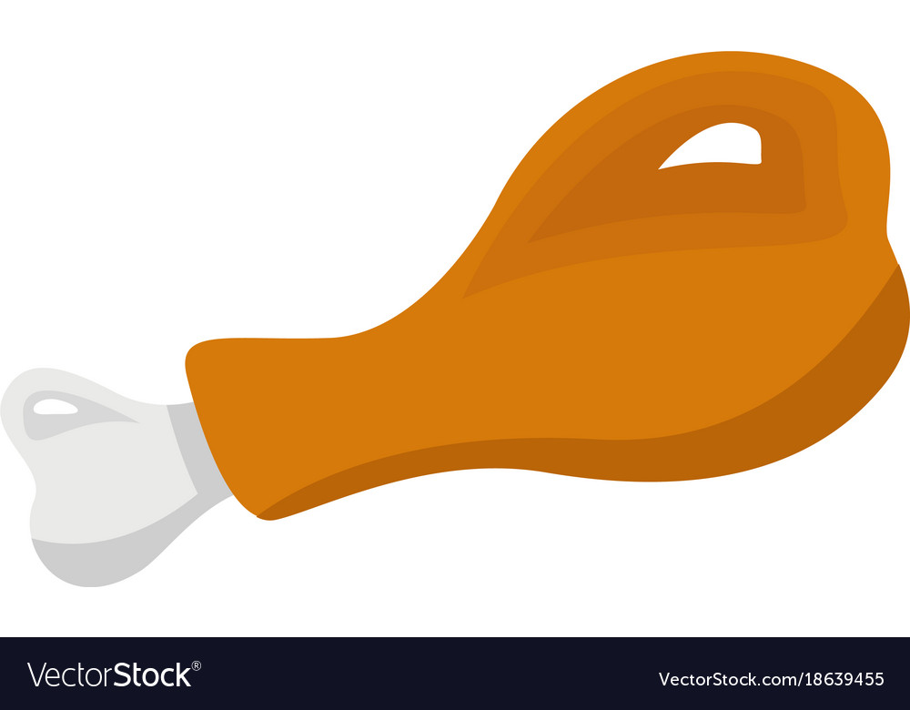 Cartoon chicken leg Royalty Free Vector Image - VectorStock