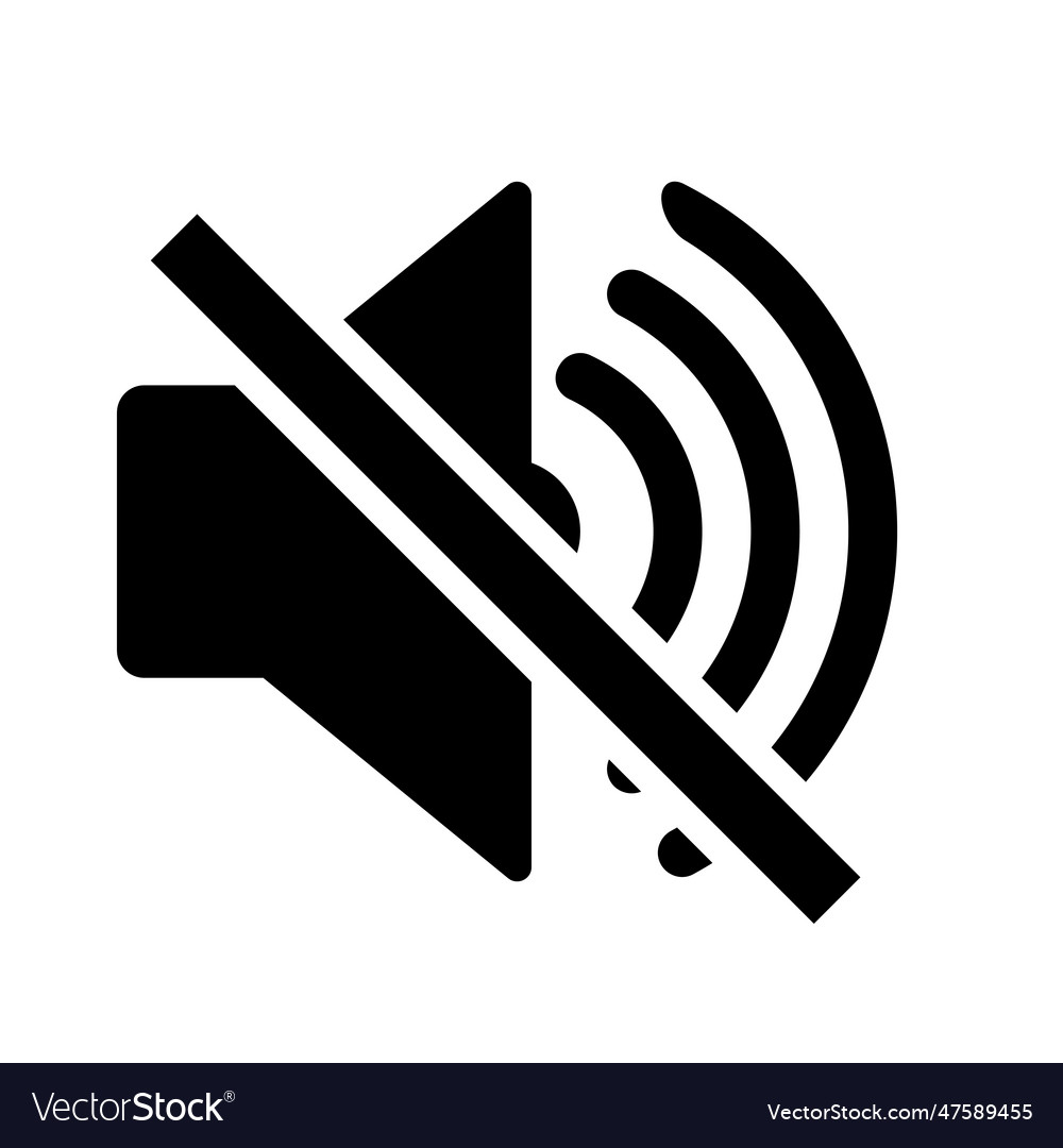 do-not-make-a-loud-noise-no-speaker-sound-icon-vector-image