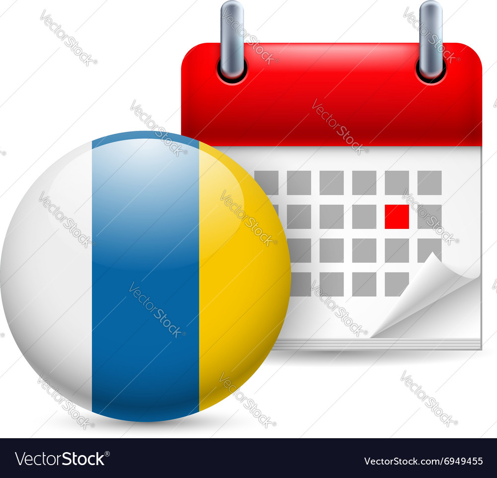 Icon of national day in canary islands