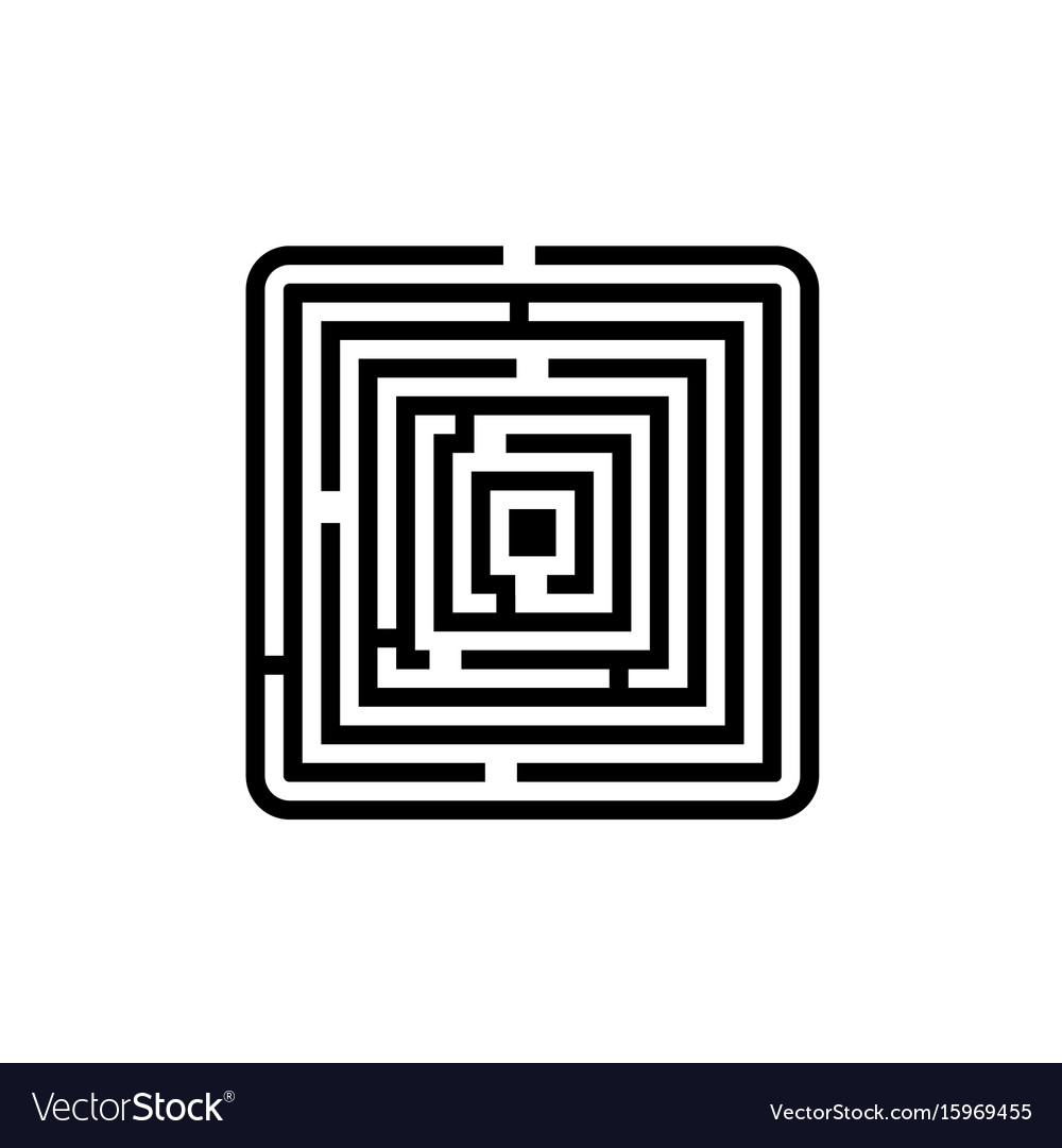 Maze Icon - Pathfinding Symbol