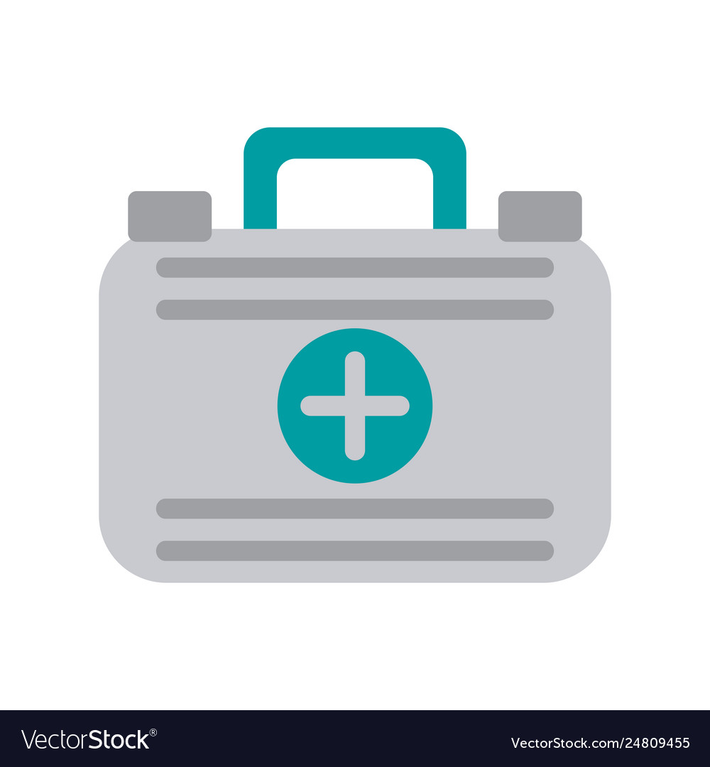 Medical first aids suitcase symbol Royalty Free Vector Image