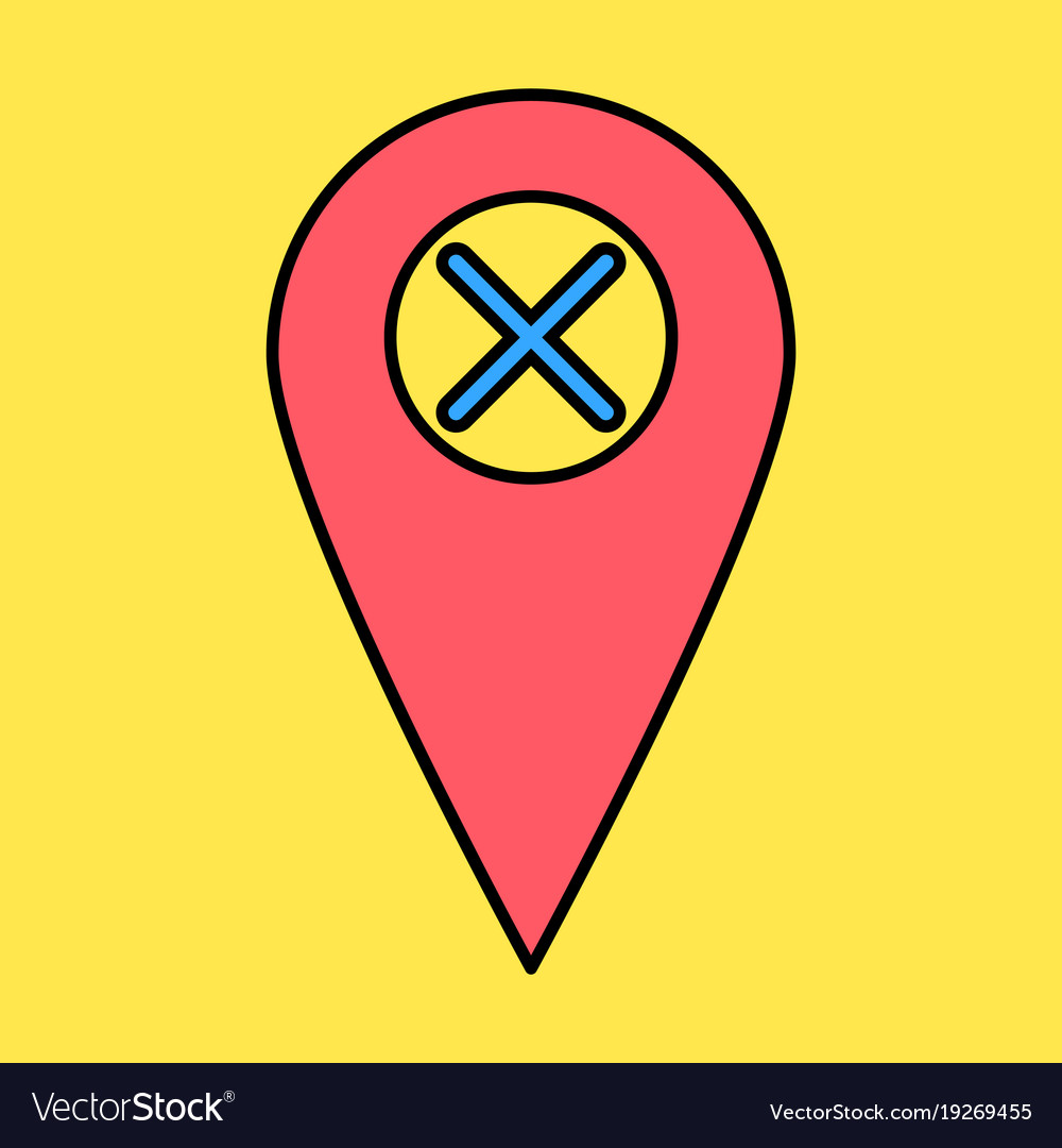 Navigation geolocation icon in flat design