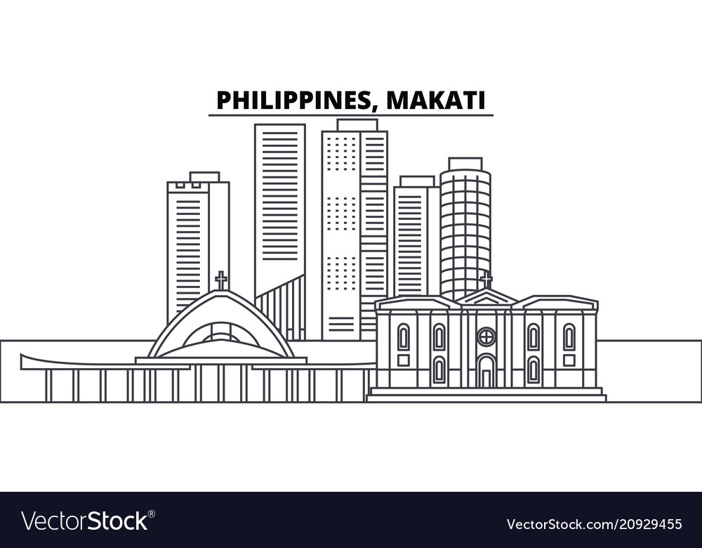 Philippines makati line skyline