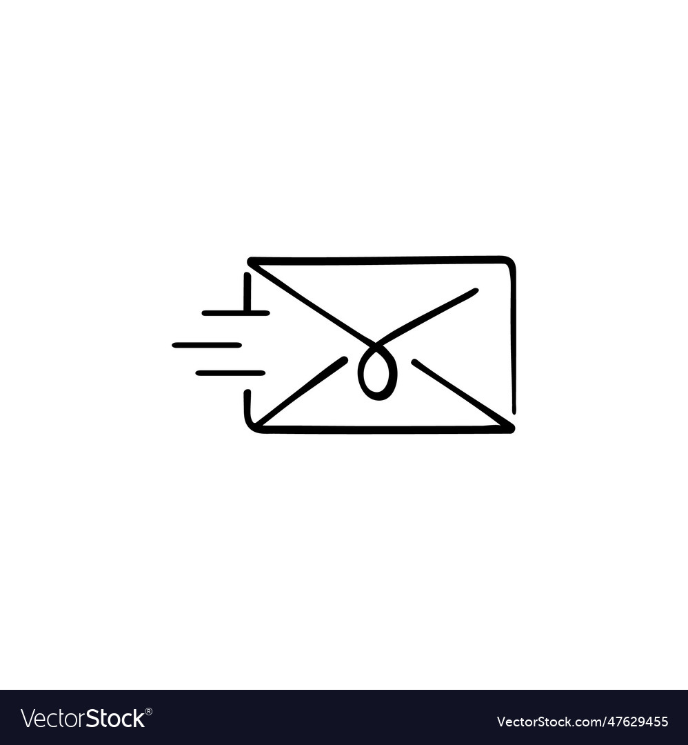 Sending mail line style icon design