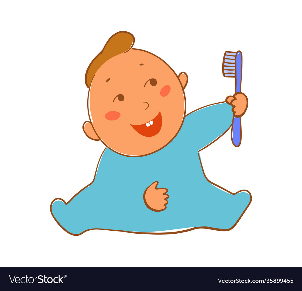 Smiling Child with First Tooth