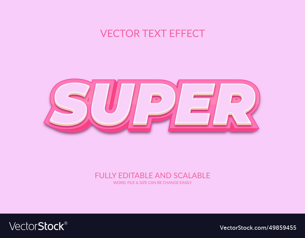 Super eps 3d text effect design