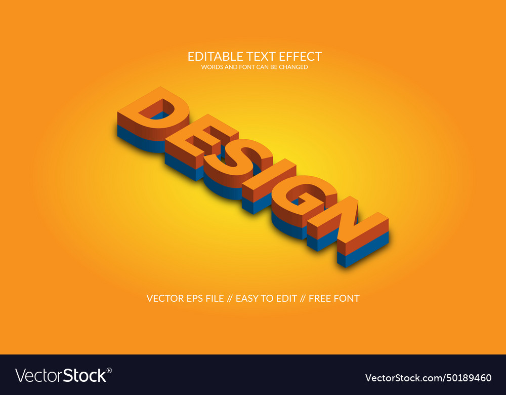 3D Text Effect Template - Editable
