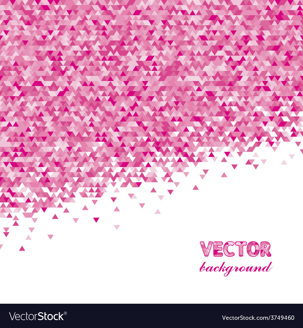 Abstract background with triangles in pink