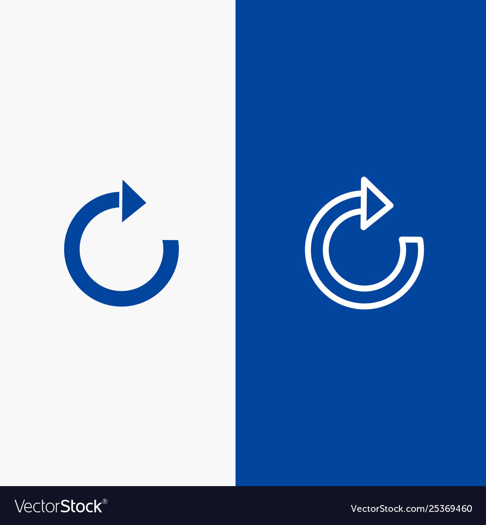 Arrow restore refresh line and glyph solid icon