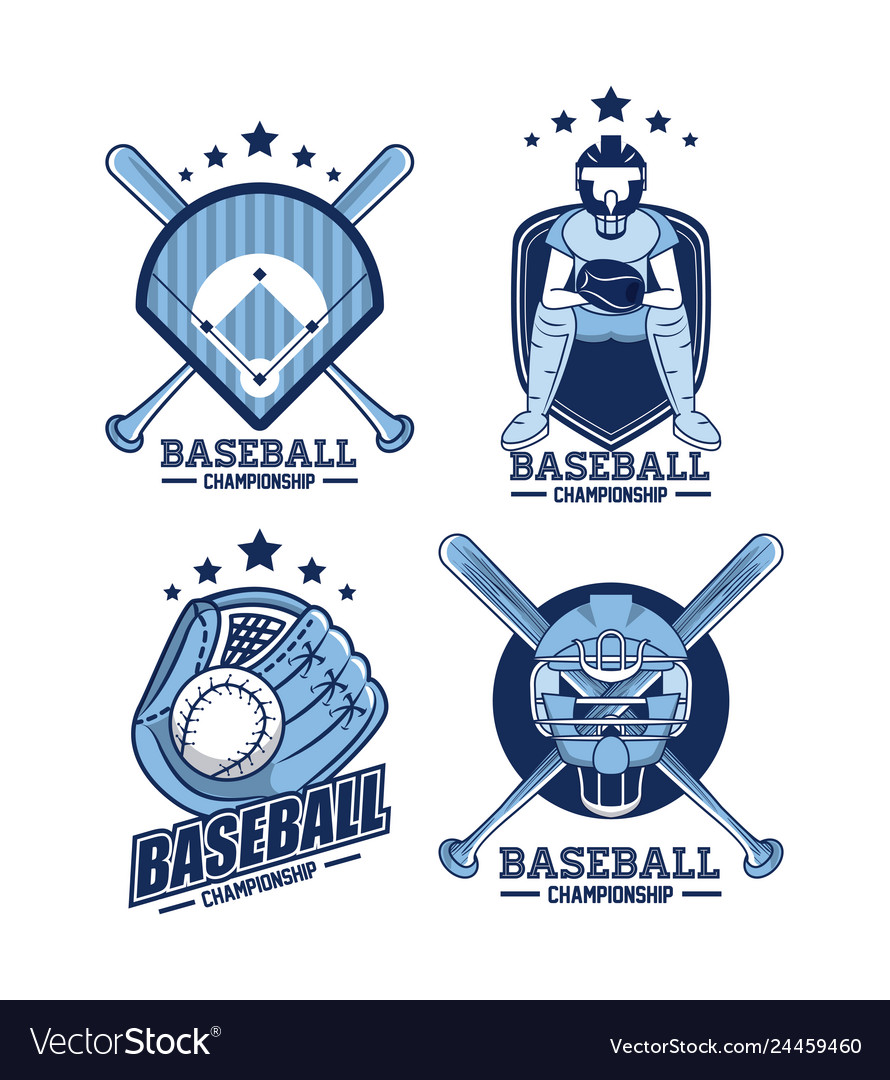 Baseball emblems collection Royalty Free Vector Image