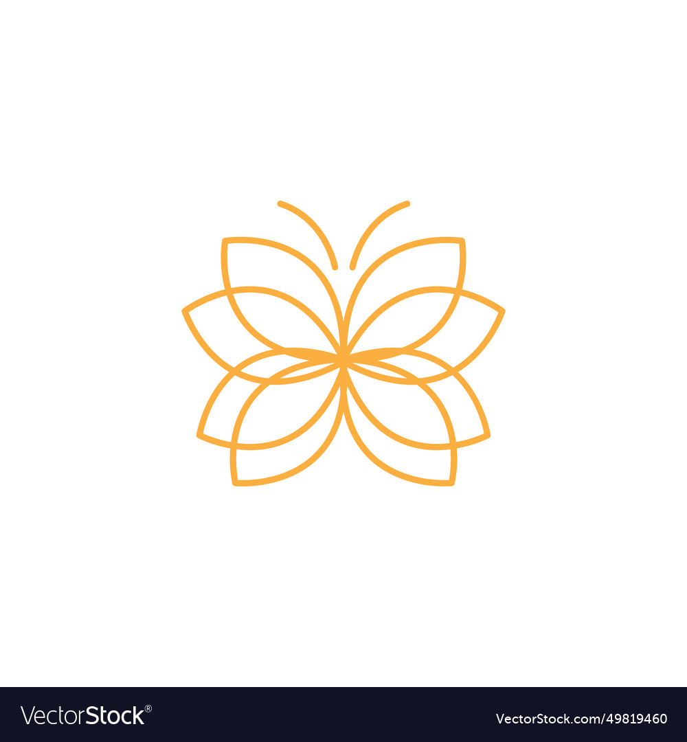 Beautiful insect butterfly icon logo design Vector Image