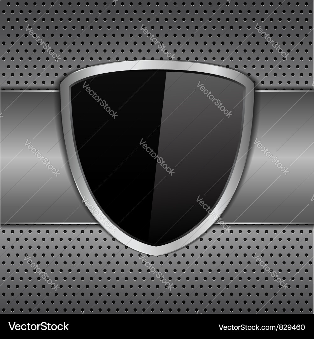 Black shield Royalty Free Vector Image - VectorStock