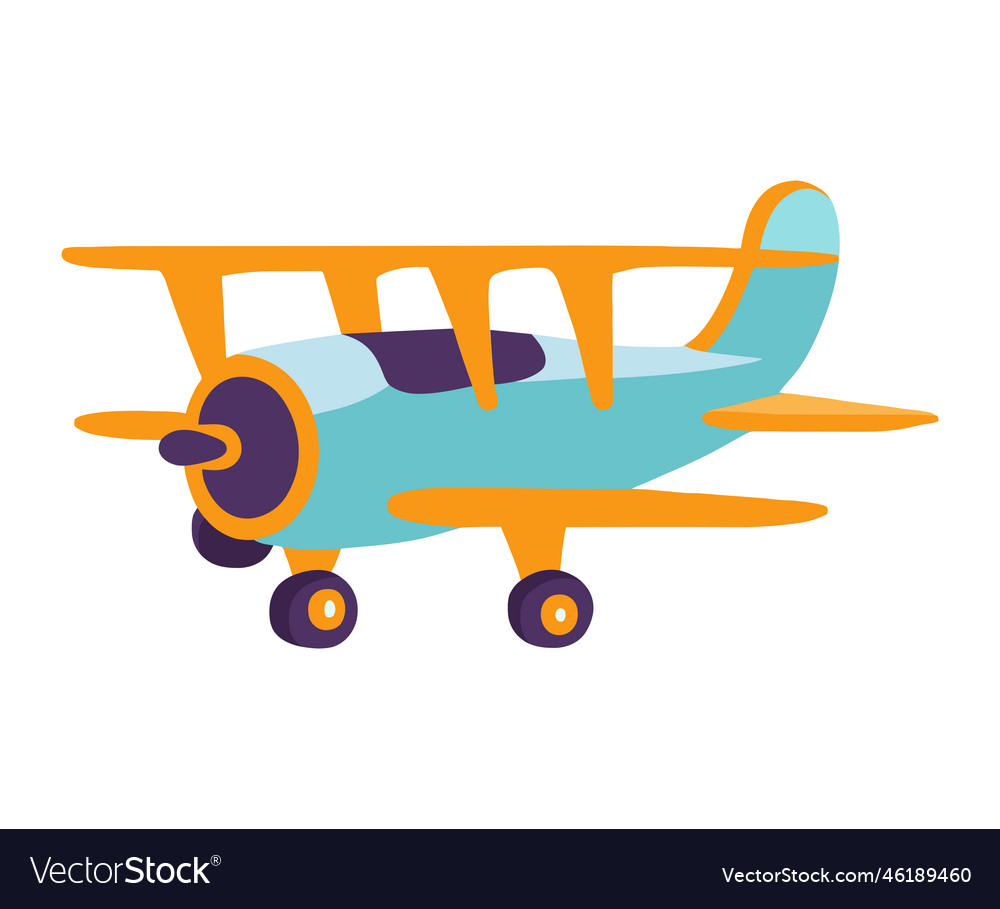 Blue airplane toy Royalty Free Vector Image - VectorStock