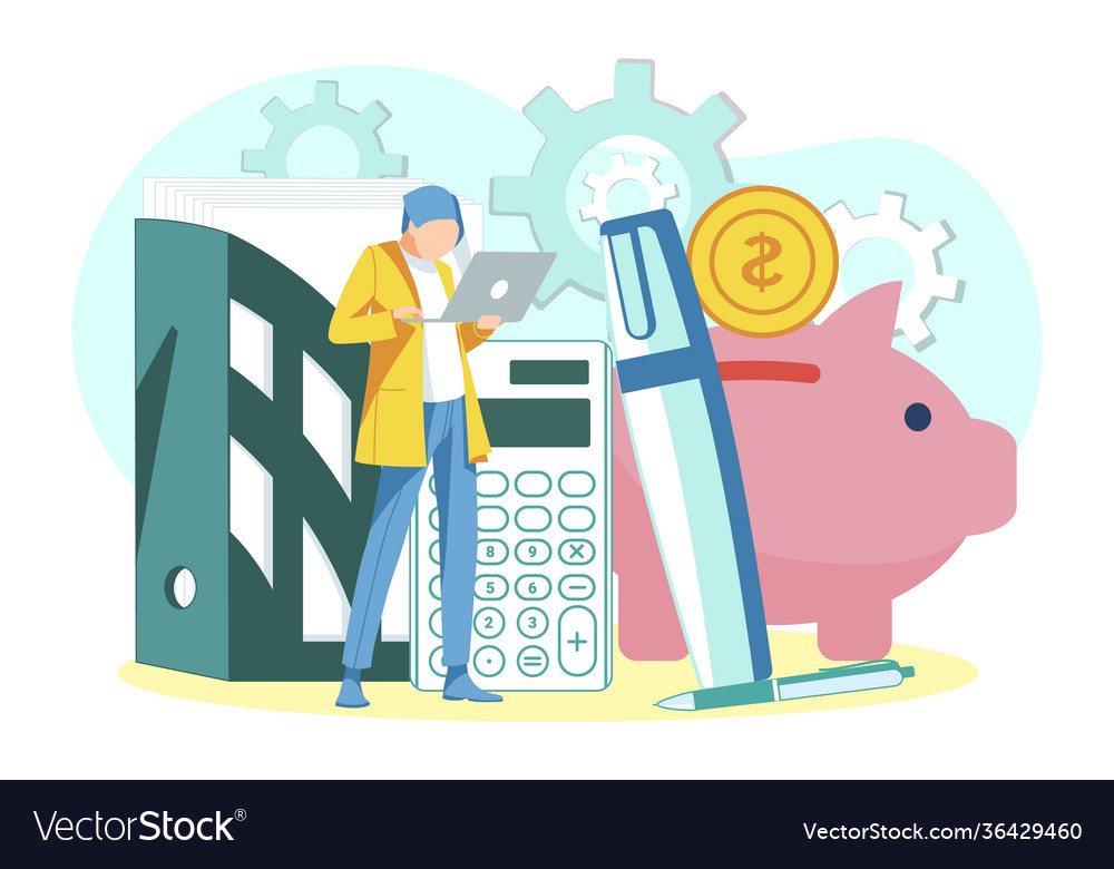 Business person saving money concept