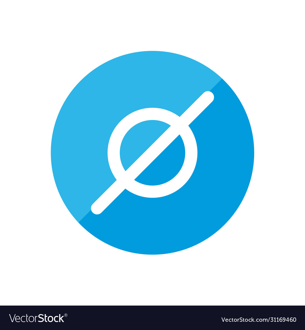 Empty set flat style icon design