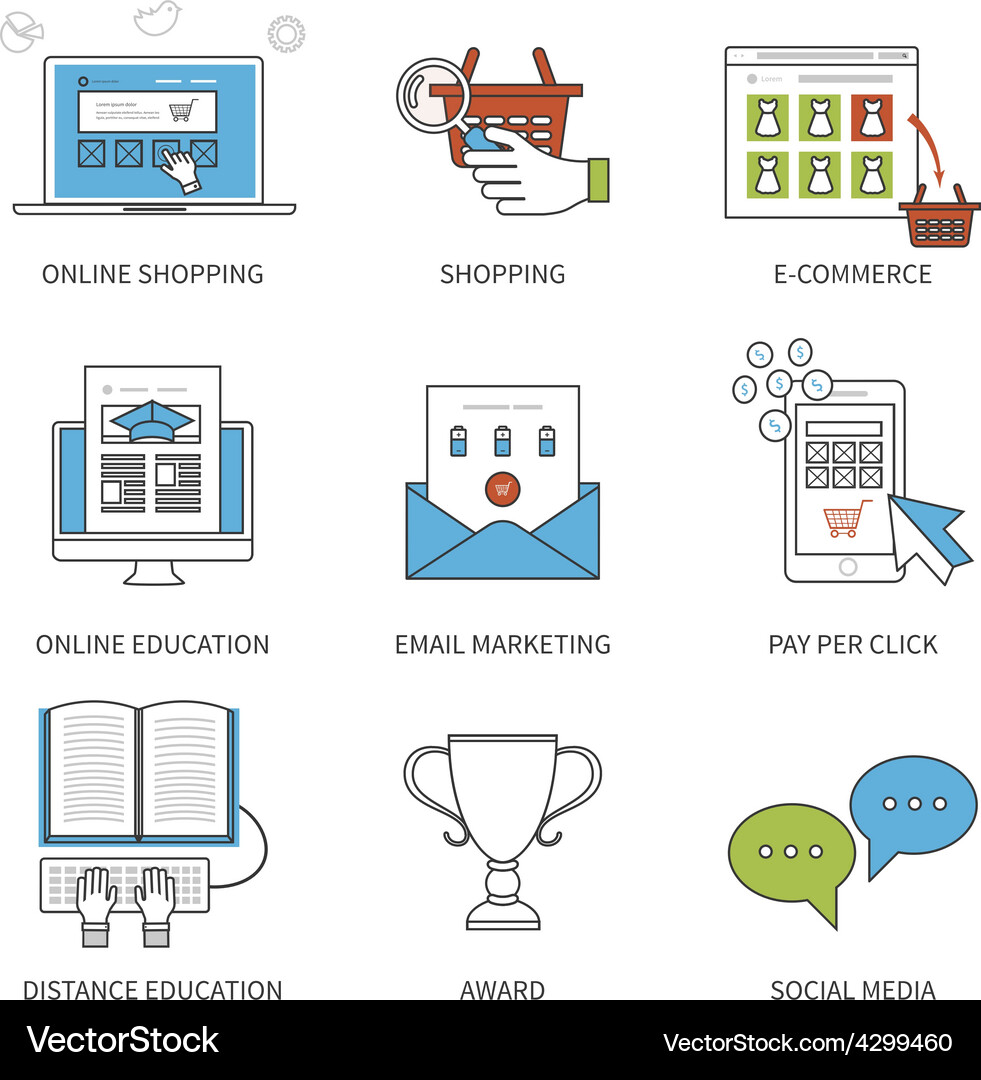 Flat design modern concept Royalty Free Vector Image