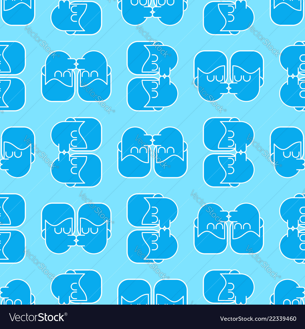 Gay kissing background lgbt party pattern man