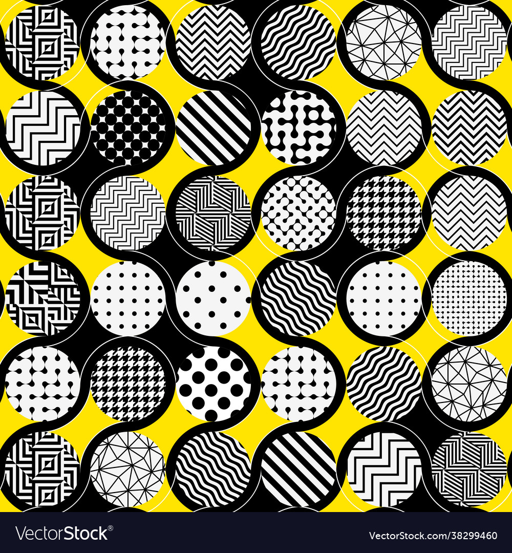 Geometric abstract pattern in patchwork style vector image Geometric abstract pattern in patchwork style